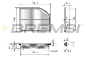 BREMSI FA1129 - FILTRI ARIA - AIR FILTER