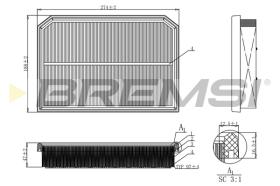 BREMSI FA1132 - FILTRI ARIA - AIR FILTER