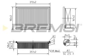 BREMSI FA1134 - FILTRI ARIA - AIR FILTER