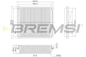 BREMSI FA1146 - FILTRI ARIA - AIR FILTER
