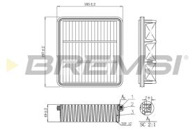 BREMSI FA1150 - FILTRI ARIA - AIR FILTER
