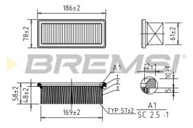 BREMSI FA1155 - FILTRI ARIA - AIR FILTER