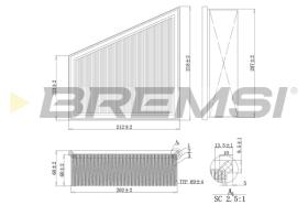 BREMSI FA1157 - FILTRI ARIA - AIR FILTER