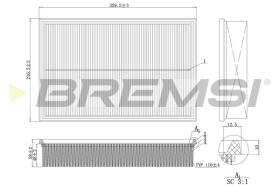 BREMSI FA1161 - FILTRI ARIA - AIR FILTER