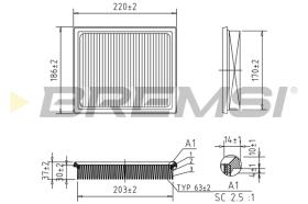 BREMSI FA1165 - FILTRI ARIA - AIR FILTER