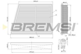 BREMSI FA1168 - FILTRI ARIA - AIR FILTER