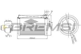 BREMSI FA1177 - FILTRI ARIA - AIR FILTER