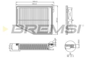 BREMSI FA1180 - FILTRI ARIA - AIR FILTER