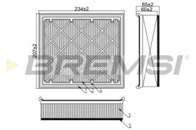 BREMSI FA1182 - FILTRI ARIA - AIR FILTER