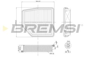 BREMSI FA1183 - FILTRI ARIA - AIR FILTER