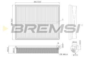 BREMSI FA1188 - FILTRI ARIA - AIR FILTER