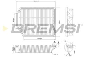 BREMSI FA1189 - FILTRI ARIA - AIR FILTER