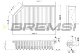 BREMSI FA1193 - FILTRI ARIA - AIR FILTER