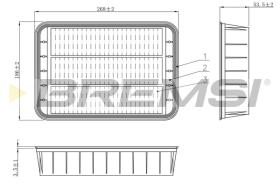 BREMSI FA1196 - FILTRI ARIA - AIR FILTER