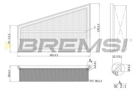 BREMSI FA1197 - FILTRI ARIA - AIR FILTER