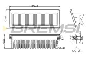 BREMSI FA1198 - FILTRI ARIA - AIR FILTER