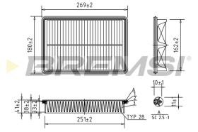 BREMSI FA1199 - FILTRI ARIA - AIR FILTER