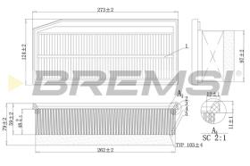 BREMSI FA1201 - FILTRI ARIA - AIR FILTER