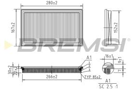 BREMSI FA1212 - FILTRI ARIA - AIR FILTER