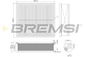 BREMSI FA1216 - FILTRI ARIA - AIR FILTER