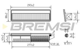BREMSI FA1218 - FILTRI ARIA - AIR FILTER