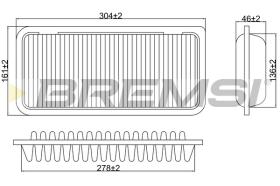 BREMSI FA1221 - FILTRI ARIA - AIR FILTER