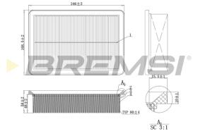 BREMSI FA1227 - FILTRI ARIA - AIR FILTER