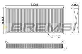 BREMSI FA1232 - FILTRI ARIA - AIR FILTER