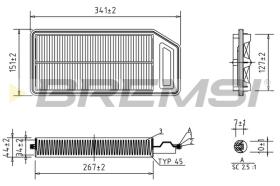 BREMSI FA1235 - FILTRI ARIA - AIR FILTER