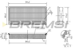 BREMSI FA1239 - FILTRI ARIA - AIR FILTER