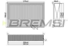 BREMSI FA1241 - FILTRI ARIA - AIR FILTER