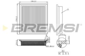 BREMSI FA1248 - FILTRI ARIA - AIR FILTER