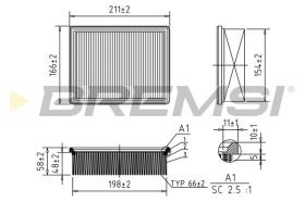 BREMSI FA1249 - FILTRI ARIA - AIR FILTER