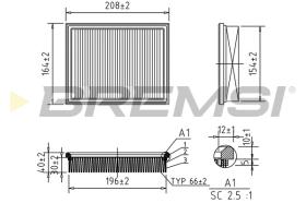 BREMSI FA1250 - FILTRI ARIA - AIR FILTER