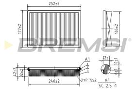 BREMSI FA1251 - FILTRI ARIA - AIR FILTER