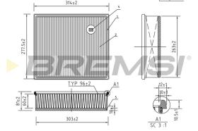 BREMSI FA1253 - FILTRI ARIA - AIR FILTER