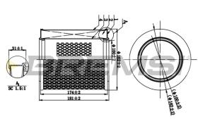 BREMSI FA1260 - FILTRI ARIA - AIR FILTER