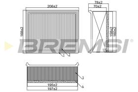 BREMSI FA1263 - FILTRI ARIA - AIR FILTER