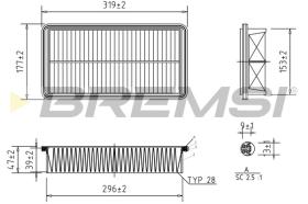 BREMSI FA1267 - FILTRI ARIA - AIR FILTER