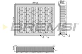 BREMSI FA1274 - FILTRI ARIA - AIR FILTER