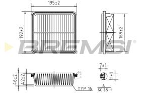 BREMSI FA1276 - FILTRI ARIA - AIR FILTER