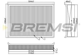 BREMSI FA1343 - FILTRI ARIA - AIR FILTER