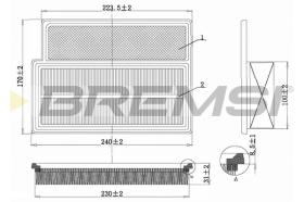 BREMSI FA1350 - FILTRI ARIA - AIR FILTER
