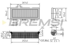 BREMSI FA1352 - FILTRI ARIA - AIR FILTER