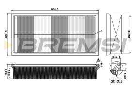 BREMSI FA1354 - FILTRI ARIA - AIR FILTER
