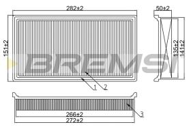 BREMSI FA1355 - FILTRI ARIA - AIR FILTER