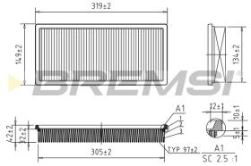 BREMSI FA1362 - FILTRI ARIA - AIR FILTER