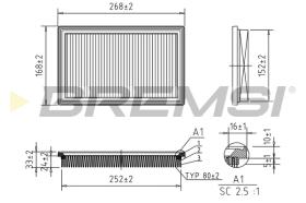 BREMSI FA1363 - FILTRI ARIA - AIR FILTER