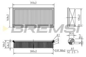 BREMSI FA1369 - FILTRI ARIA - AIR FILTER