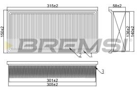 BREMSI FA1375 - FILTRI ARIA - AIR FILTER